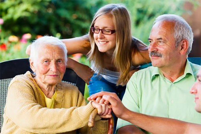 young people with elderly